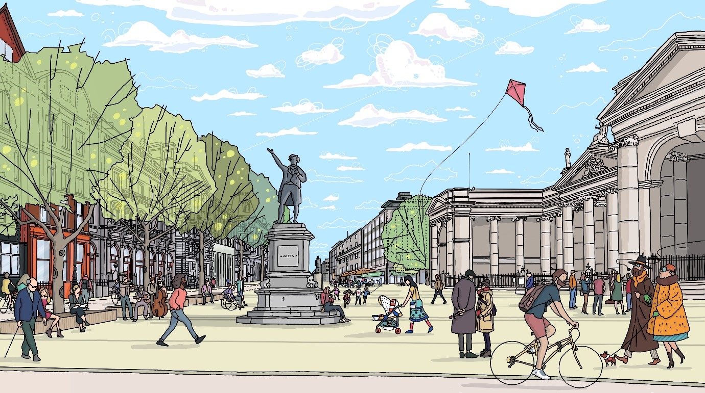 College Green, concept view of public space in use
